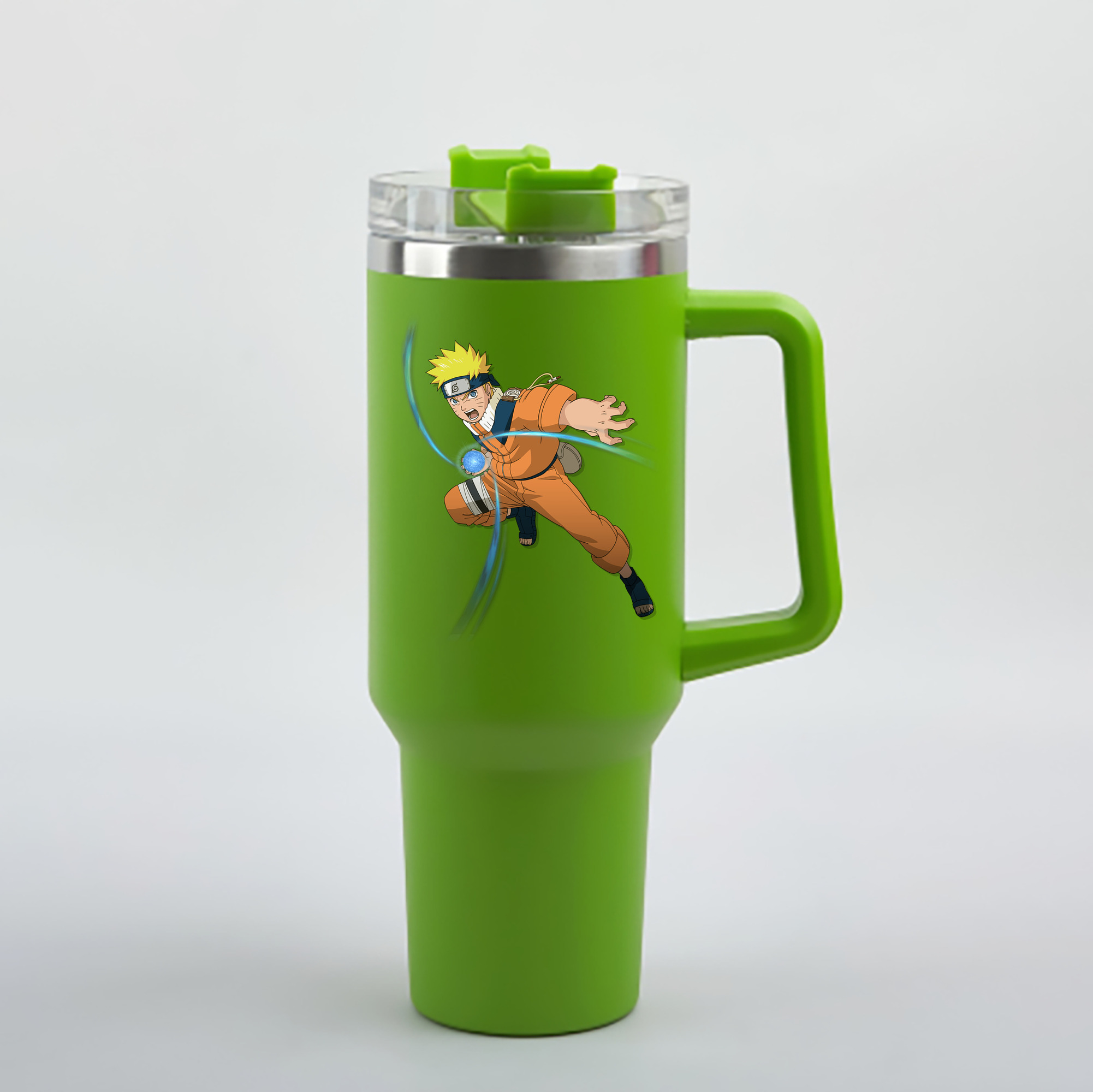 （画像用） NARUTO -ナルト- うずまき ナルト Uzumaki Naruto 1200mL車用タンブラー - クリスタルステッカー（プラスチックストロー付き）